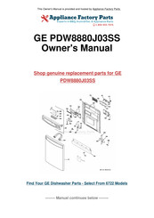 GE Profile PDW8880J03SS Manuel Du Propriétaire