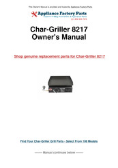 Char-Griller Flat Iron 8217 Manuel Du Propriétaire