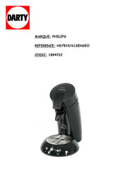 Philips Senseo HD7810/61 Manuel D'utilisation