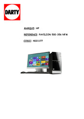 HP PAVILION 500-356 NFM Manuel