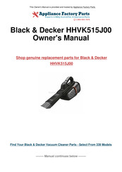 Black & Decker HHVK515J00 Mode D'emploi