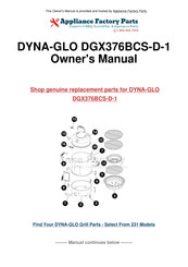 Dyna-Glo DGX376BCS-D-1 Mode D'emploi