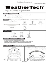 WeatherTech 50300 Instructions D'installation