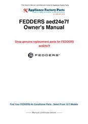 Fedders aed24e7f Mode D'emploi