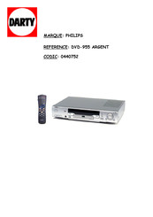 Philips DVD-955 Manuel D'utilisation