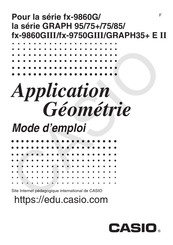 Casio GRAPH 75+ Mode D'emploi