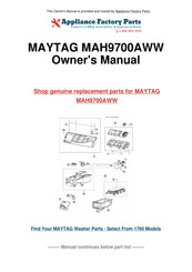 Maytag MAH9700AWW Guide D'utilisation Et D'entretien