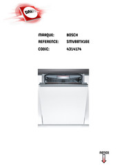 Bosch SMV88TX16E Mode D'emploi