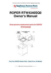 Whirlpool ROPER RTW4340SQ0 Instructions D'utilisation