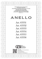 Gessi ANELLO 63331 Mode D'emploi