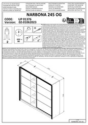 Dedeman NARBONA 245 OG UP 01376 Instructions D'assemblage