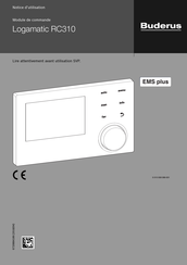 Buderus Logamatic RC310 Notice D'utilisation