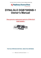 Dyna-Glo DGB730SNB-1 Guide D'utilisation Et Mode D'emploi