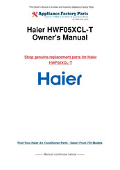 Haier HWF05XCL-T Guide D'utilisation Et D'entretien