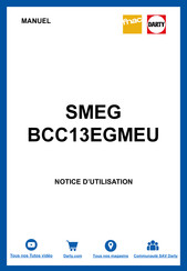 Smeg BCC13EGMEU Manuel De L'utilisateur