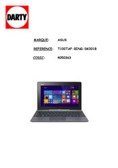 Asus T100TAF Manuel Électronique