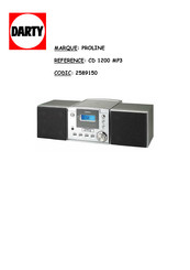 Proline CD 1200 Manuel D'utilisation