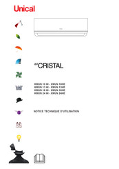 Unical Air Cristal XMUN 13HE Notice D'utilisation