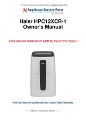 Haier HPC12XCR-1 Instructions D'installation Et Guide De L'utilisateur