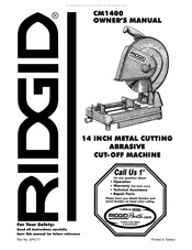 RIDGID CM1400 Manuel Du Propriétaire