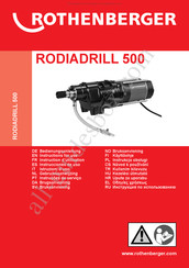 Rothenberger RODIADRILL 500 Instructions D'utilisation