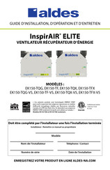 aldes InspirAIR ELITE EK150-TFX-V5 Guide D'installation, D'opération Et D'entretien