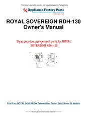 Royal Sovereign RDH-150 Manuel Du Propriétaire