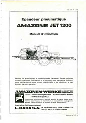 Amazone JET 1200 Manuel D'utilisation