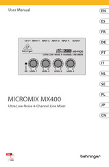 Behringer MICROMIX MX400 Manuel D'utilisation