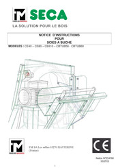 Forges des Margerides SECA CBTUB60 Notice D'instructions