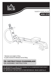 HOMCOM A90-310 Instructions D'assemblage