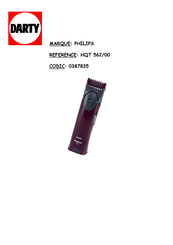 Philips HQT562 Manuel D'utilisation