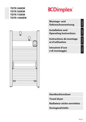 Dimplex TDTR 1000EW Instructions De Montage Et D'utilisation