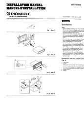 Pioneer DEH-P705RDS Manuel D'installation