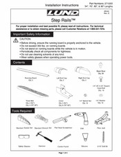 LUND Step Rails 271010 Instructions D'installation