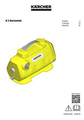 Kärcher K 2 Horizontal Mode D'emploi