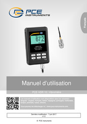 PCE Instruments PCE-VDR 10 Manuel D'utilisation