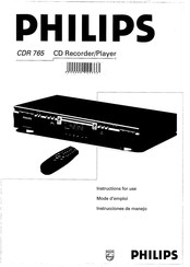 Philips CDR 765 Mode D'emploi