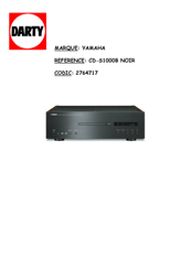 Yamaha CD-S1000B Mode D'emploi