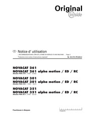 Pottinger NOVACAT 261 Notice D'utilisation