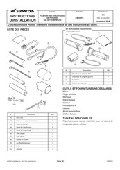 Honda 08T70-MJW-J40 Instructions D'installation