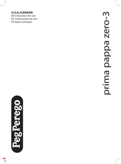 Peg-Perego prima pappa zero-3 Notice D'emploi