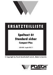 Posch Spaltaxt 6t Compact Plus Manuel D'utilisation