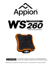 Appion WS 260 Manuel D'utilisation