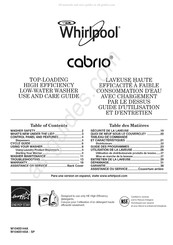 Whirlpool cabrio WTW8800YC0 Guide D'utilisation Et D'entretien