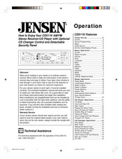 Jensen CD511K Guide D'opération