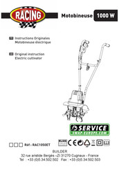 Racing RAC1050ET Instructions Originales