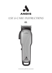 Andis LCL Instructions D'utilisation Et D'entretien