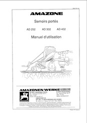 Amazone AD 252 Manuel D'utilisation