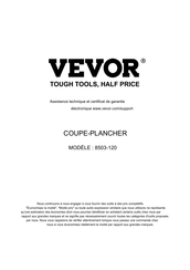 VEVOR 8503-120 Mode D'emploi